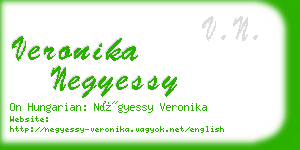 veronika negyessy business card
